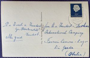 Ansichtkaart Wernhout 1966 achterzijde