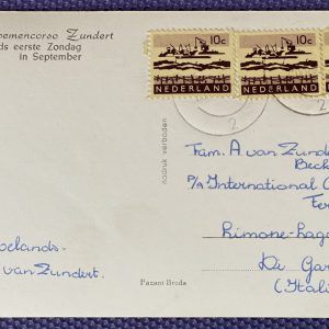 Ansichtkaart bloemencorso Zundert 1961