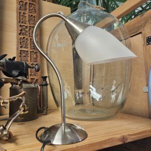 tafellamp metaal en glas