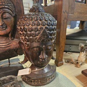 houten boeddha hoofd