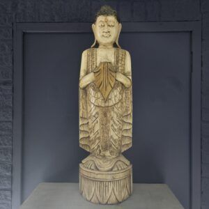 staande boeddha hout