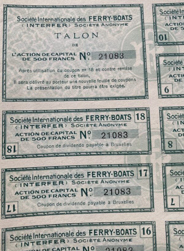 Talon aandeel Ferry-Boats