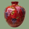 handgeschilderde vaas druiventrossen