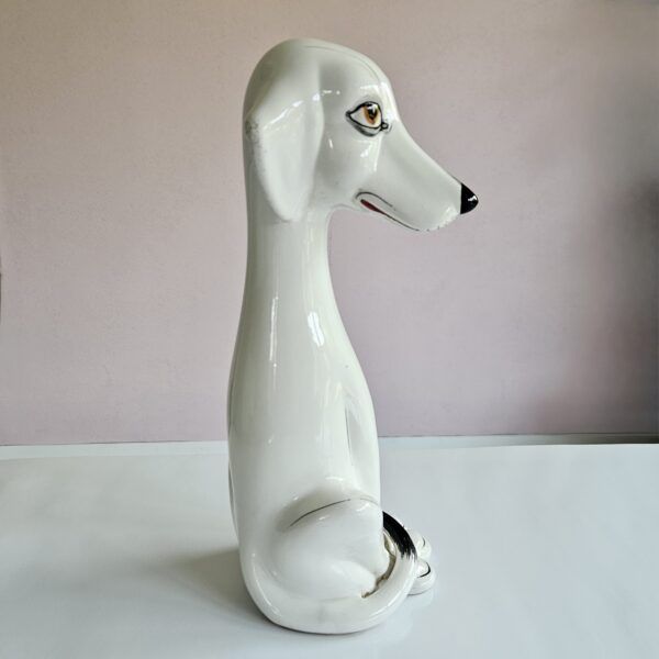 keramisch beeld grappige windhond vintage