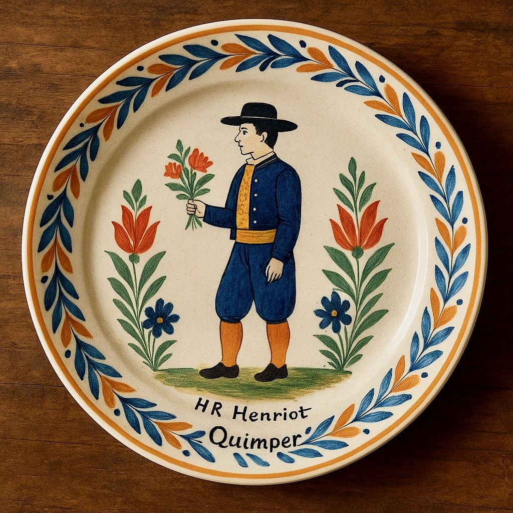 Henriot Quimper aardewerk uit Bretagne – petit breton motief
