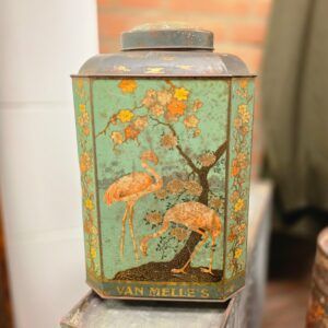 voorzijde Van Melle’s toffeeblik met flamingo’s